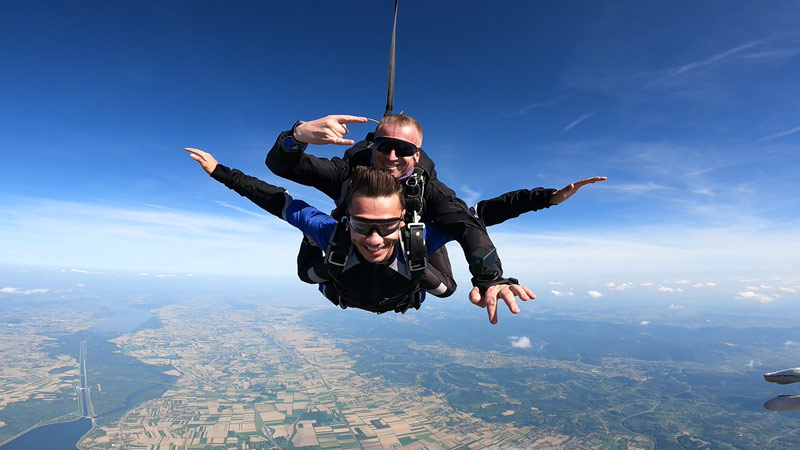 Tandem skydiving in Ghana